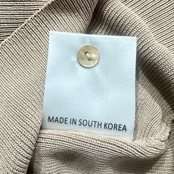 Aya Muse Tipo Mini Dress Women's Small Beige Cowl Neck Open Back Halter $650 - Picture 7 of 11